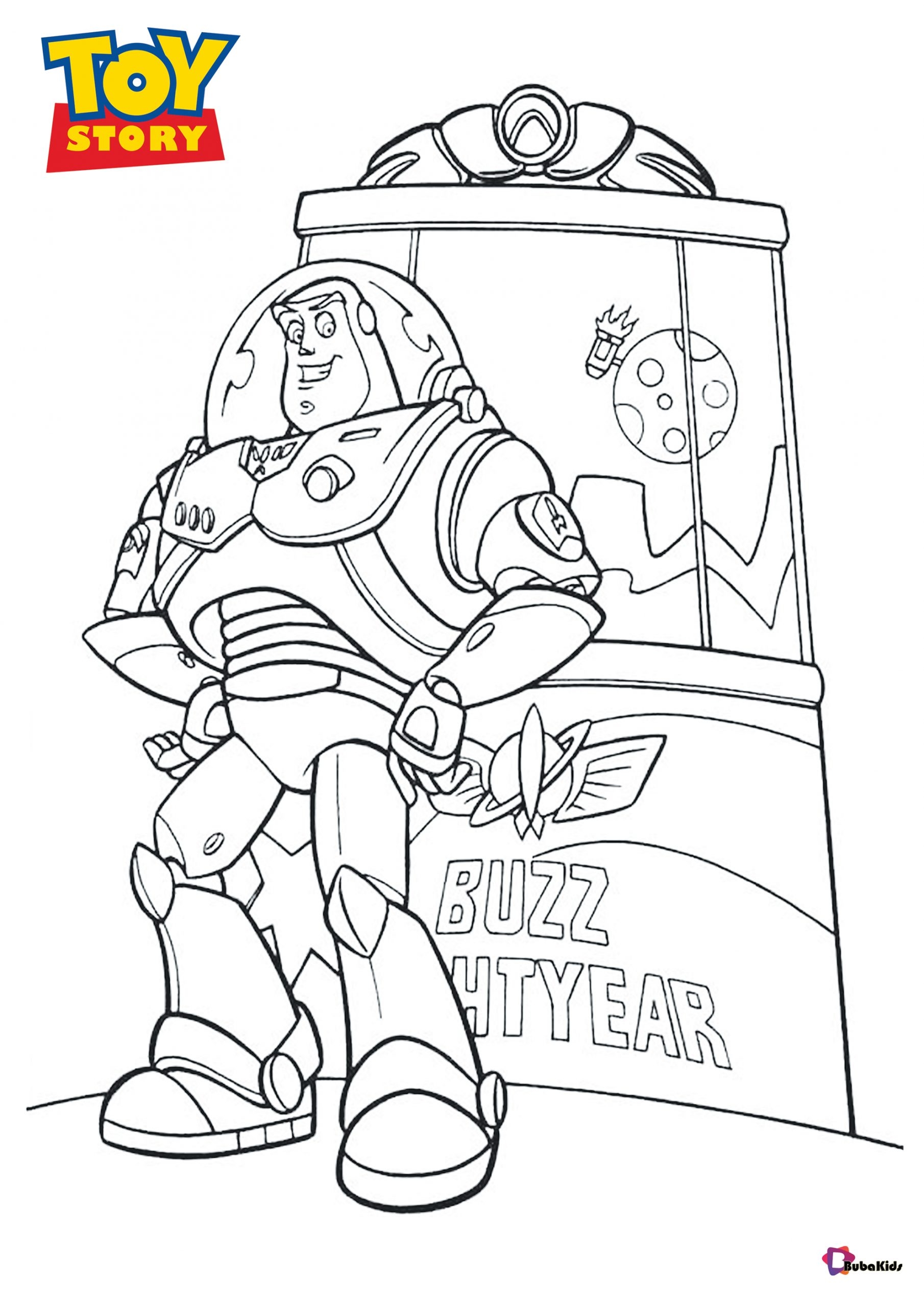 Printable Coloring Pages Of Buzz Lightyear Toy Story Character