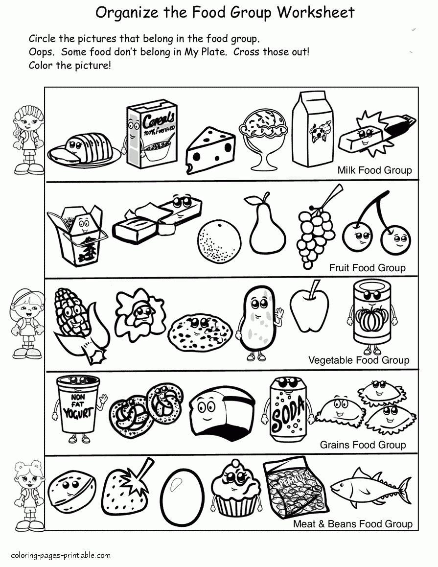 Printable Coloring Pages Of Food Printable Coloring Pages Of Food