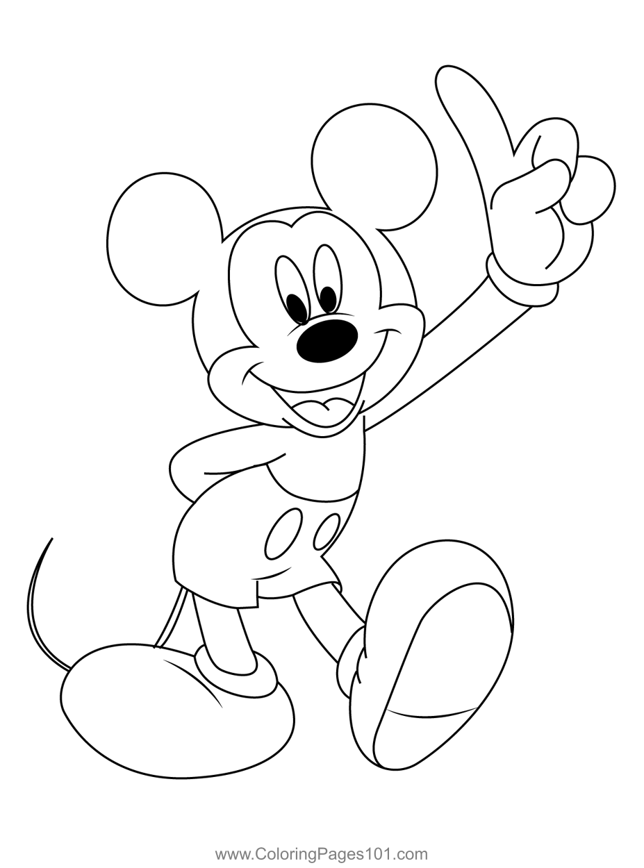Printable Coloring Pages Of Mickey Mouse Prntbl