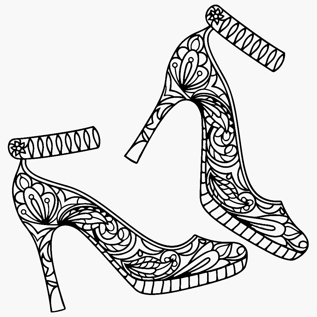 Printable Coloring Pages Of Shoes Printable Coloring Pages Of Shoes