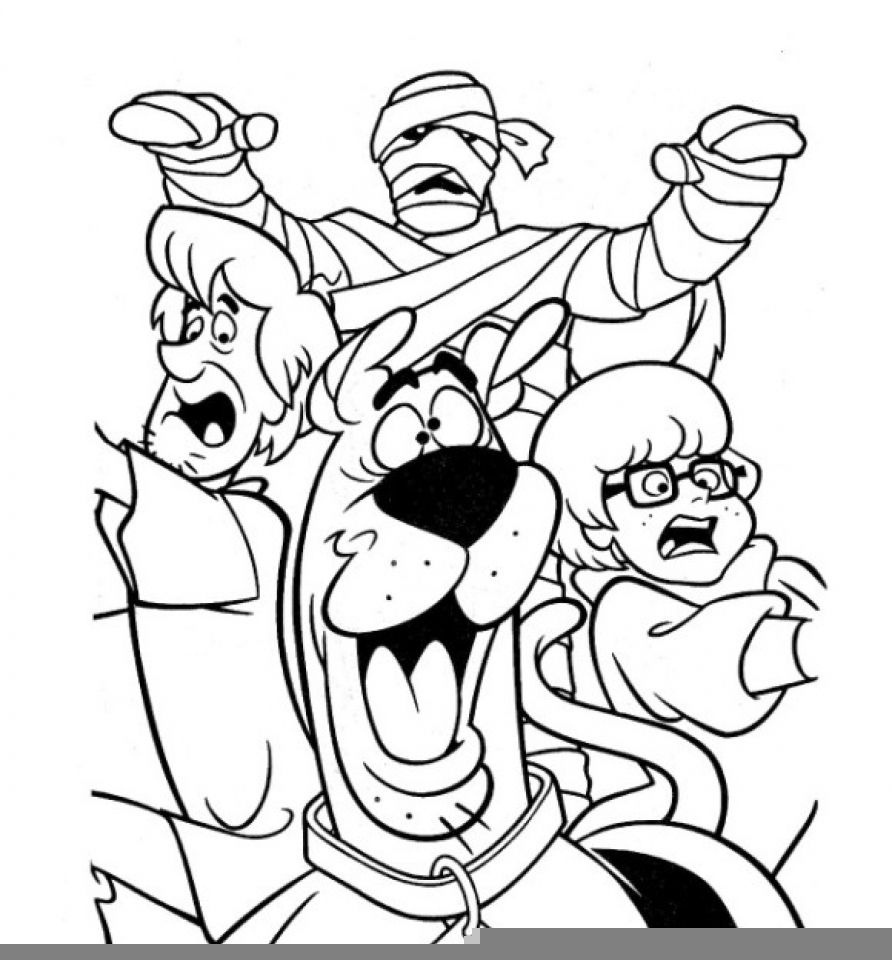 Printable Coloring Pages Scooby Doo