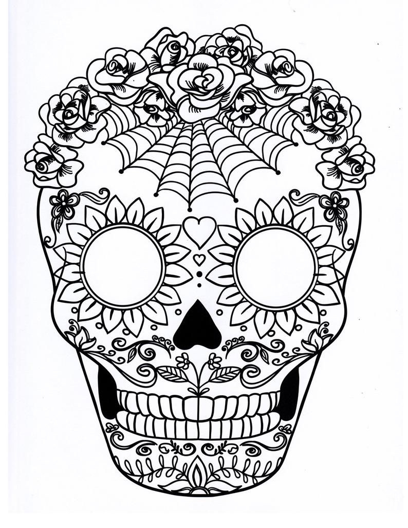 Sugar Skull Printable Coloring Pages Sugar Skull Printable Coloring Pages