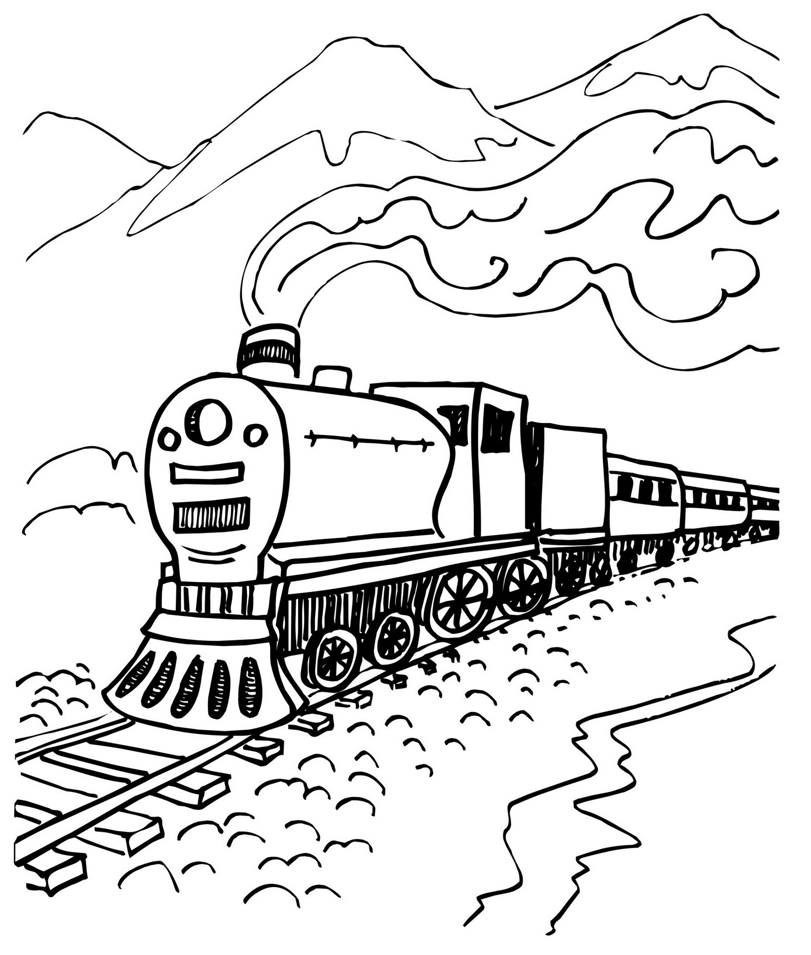 Printable Coloring Pages Trains Printable Coloring Pages Trains