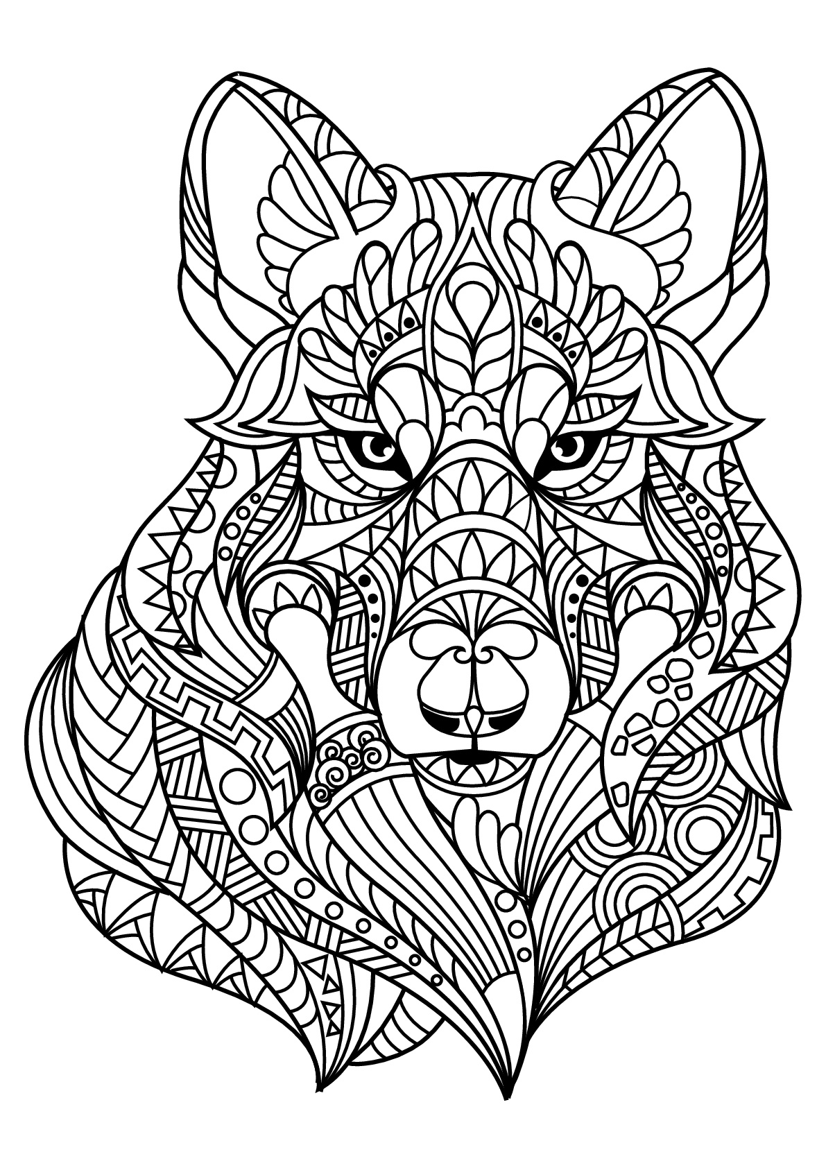 Printable Coloring Pages Wolves