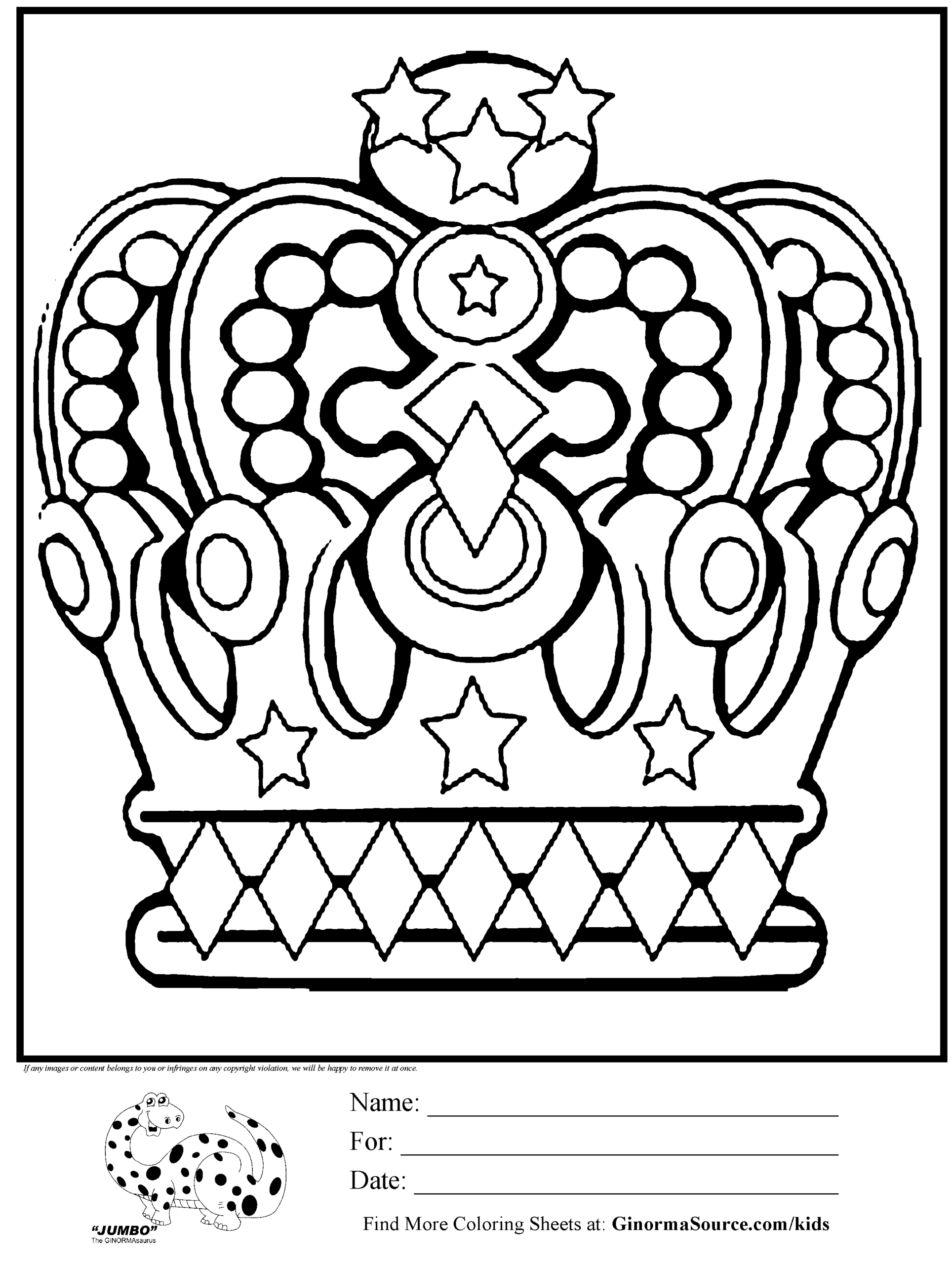 Printable Crown Coloring Pages Printable Crown Coloring Pages