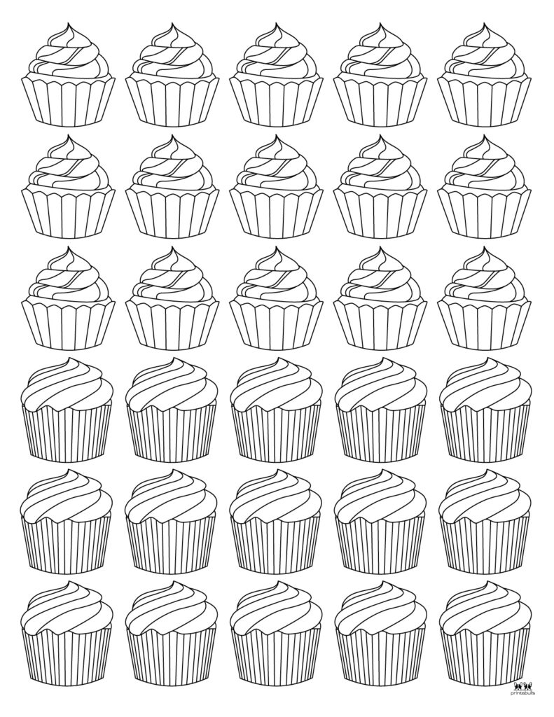 Cupcake Printable Coloring Pages Cupcake Printable Coloring Pages