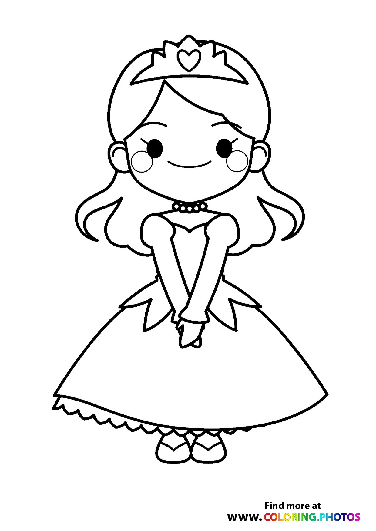 Printable Cute Princess Coloring Pages