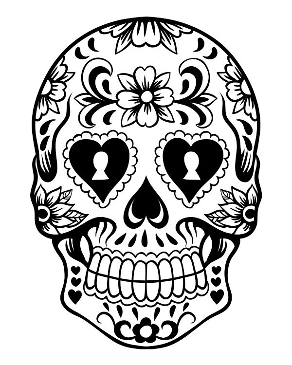 Printable Day Of The Dead Sugar Skull Coloring Page 4 Mama Likes Printable Day Of The Dead Sugar Skull Coloring Page 4 Mama Likes