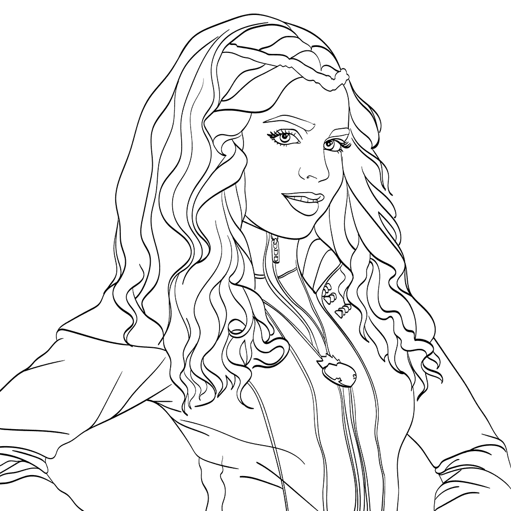 Printable Descendants Coloring Pages