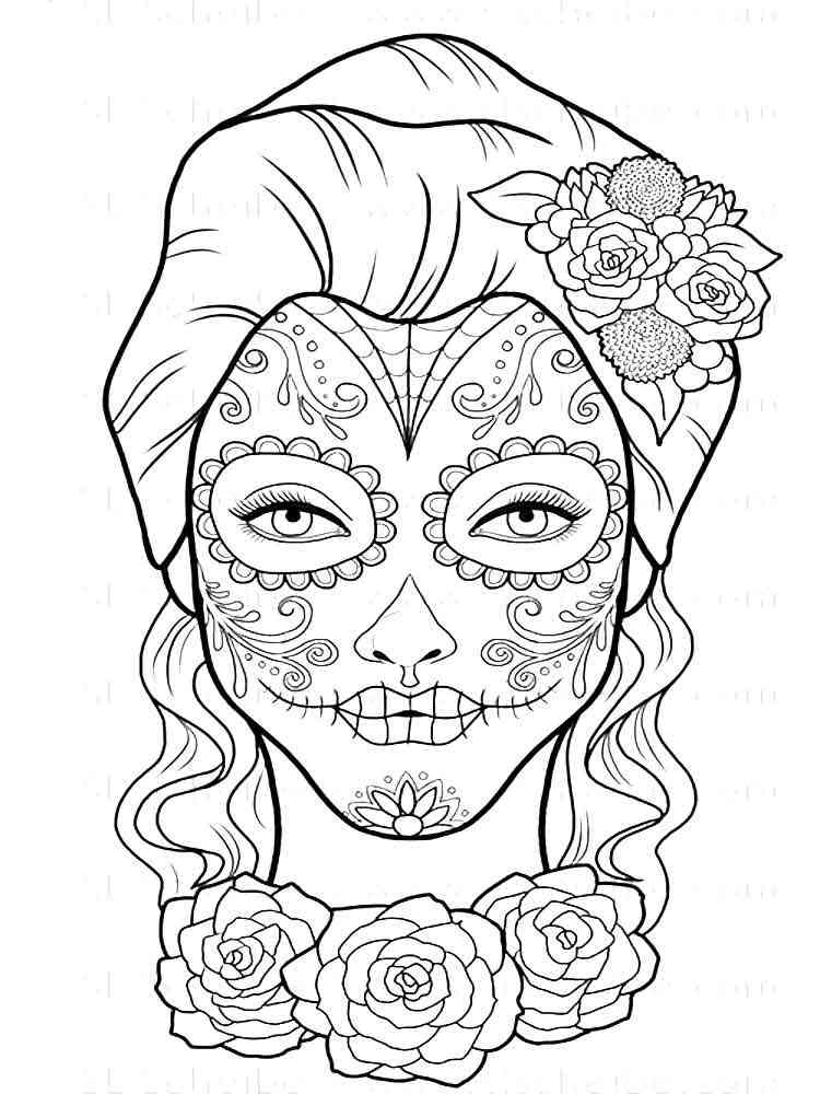Dia De Los Muertos Printable Coloring Pages Dia De Los Muertos Printable Coloring Pages