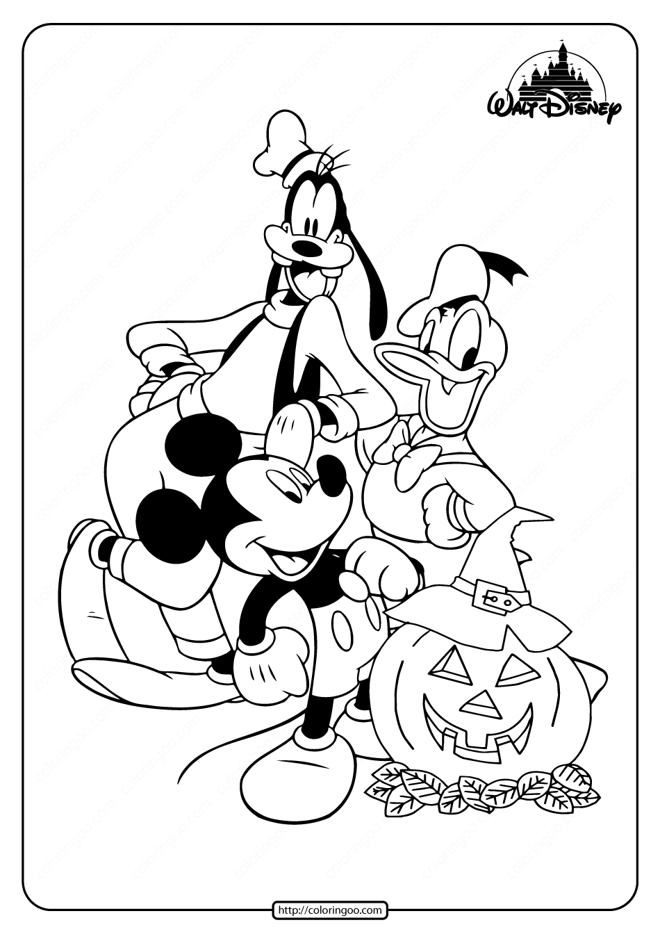 Printable Disney Halloween Coloring Pages Printable Disney Halloween Coloring Pages