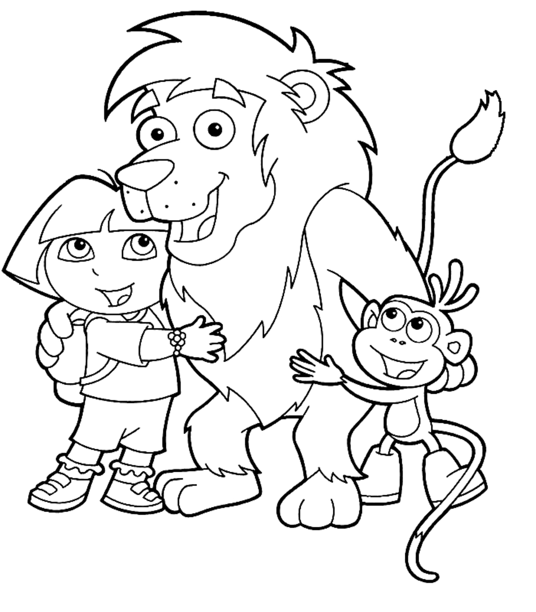 Printable Dora Coloring Pages