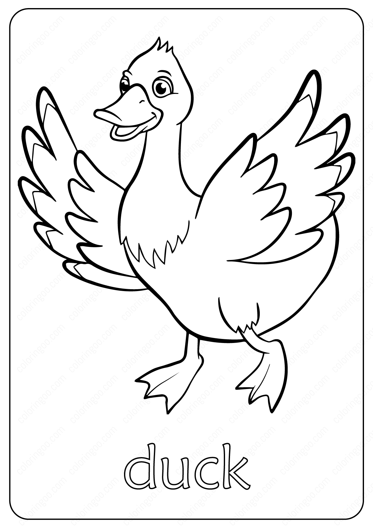 Printable Duck Coloring Pages Printable Duck Coloring Pages