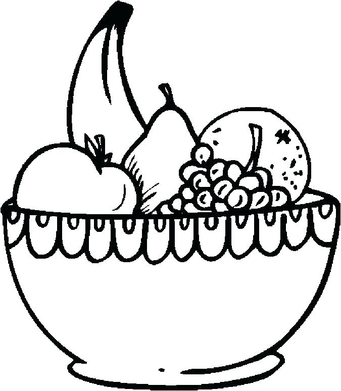 Printable Easy Fruit Coloring Pages