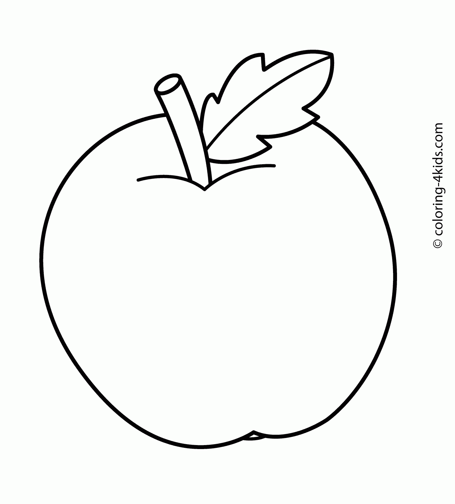Printable Easy Fruit Coloring Pages