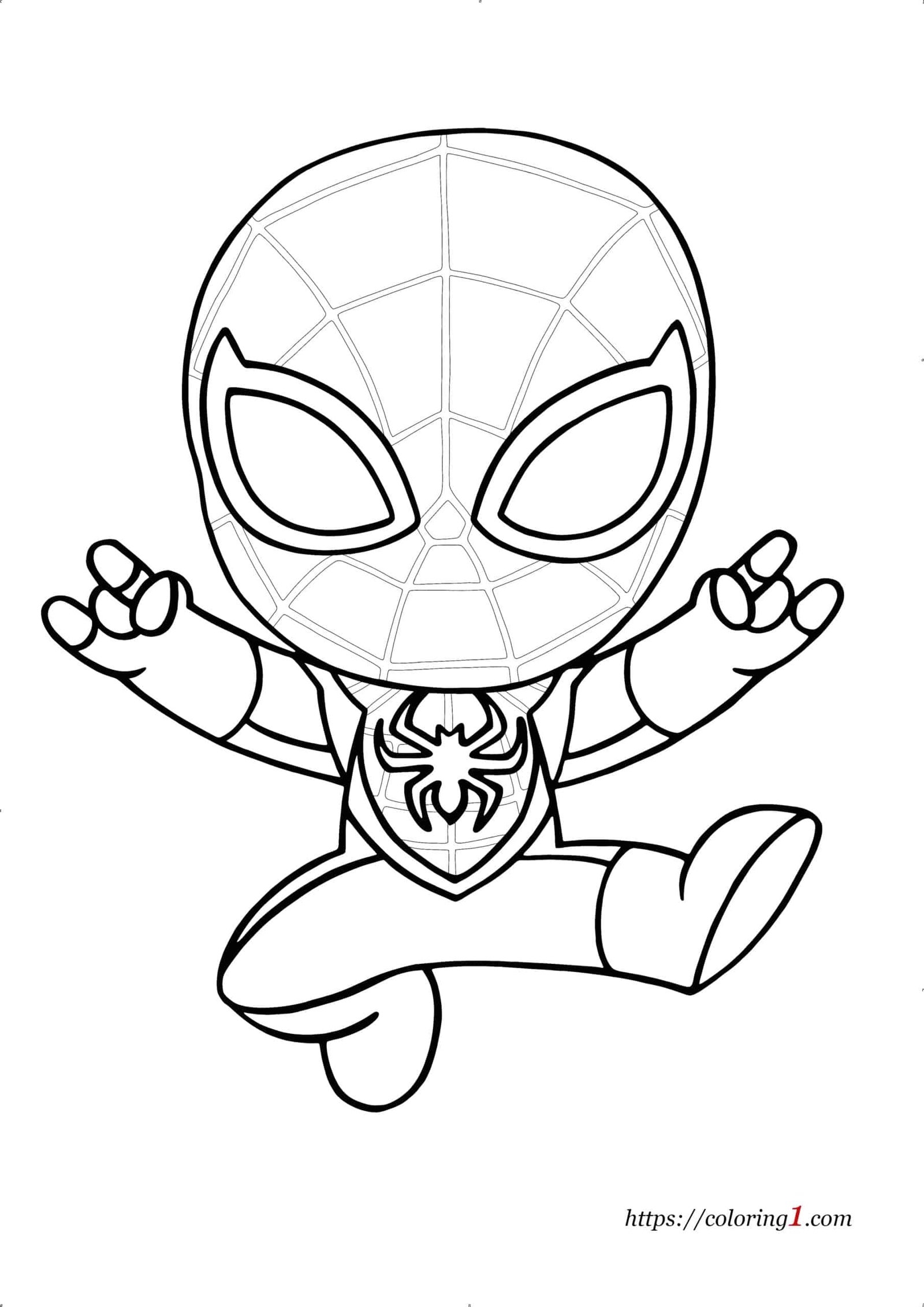 Printable Easy Spiderman Coloring Pages