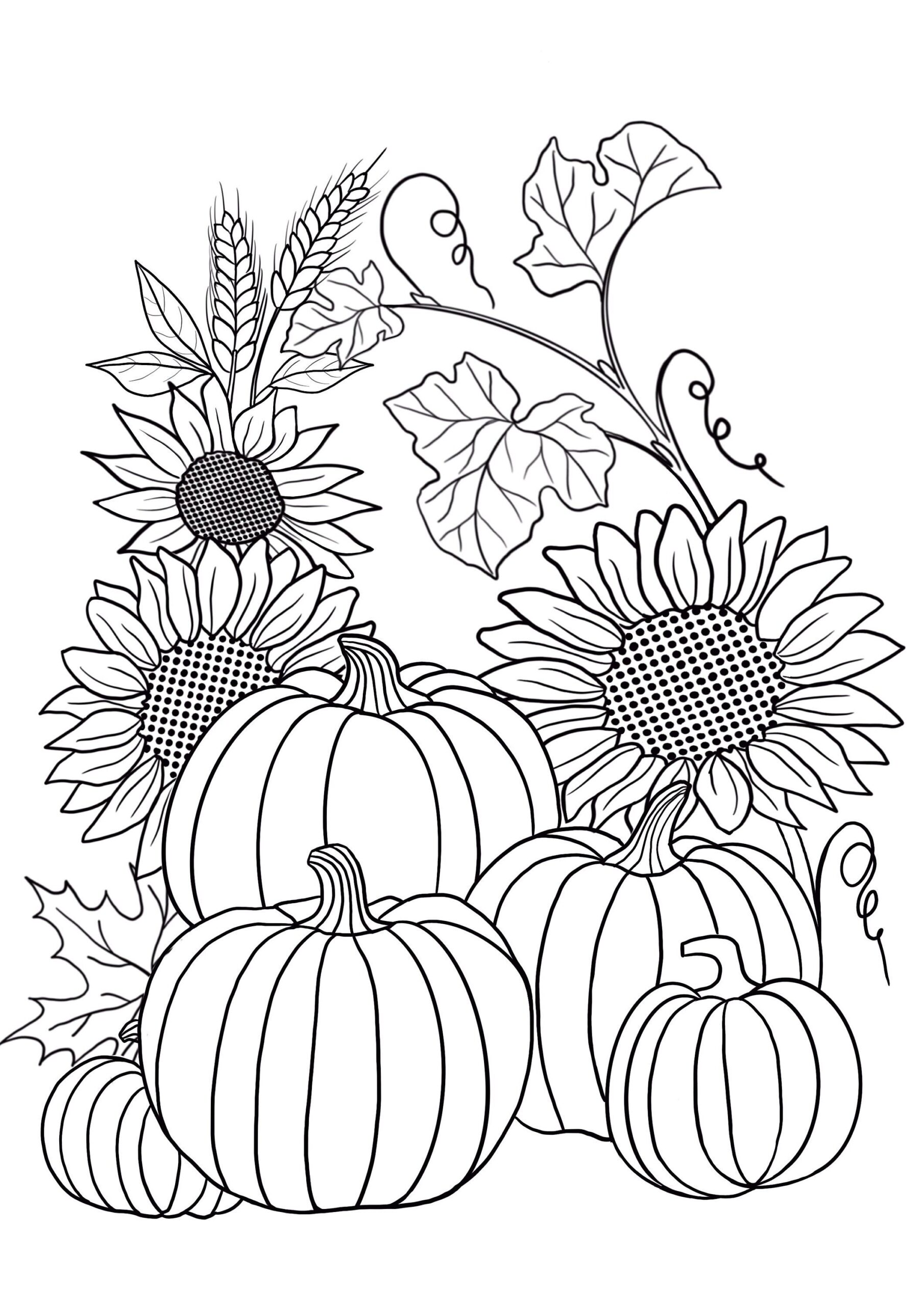 Printable Fall Coloring Sheets Coloring Pages Adult Coloring Pages Kids