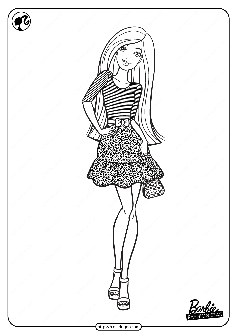 Printable Fashion Barbie Coloring Pages Printable Fashion Barbie Coloring Pages