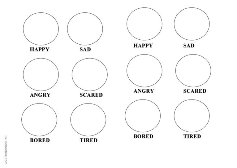 Printable Feelings And Emotions Coloring Pages Printable Feelings And Emotions Coloring Pages