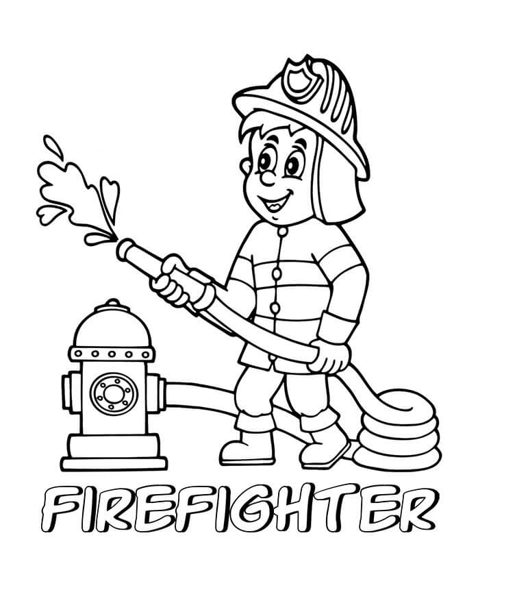 Printable Fireman Coloring Pages