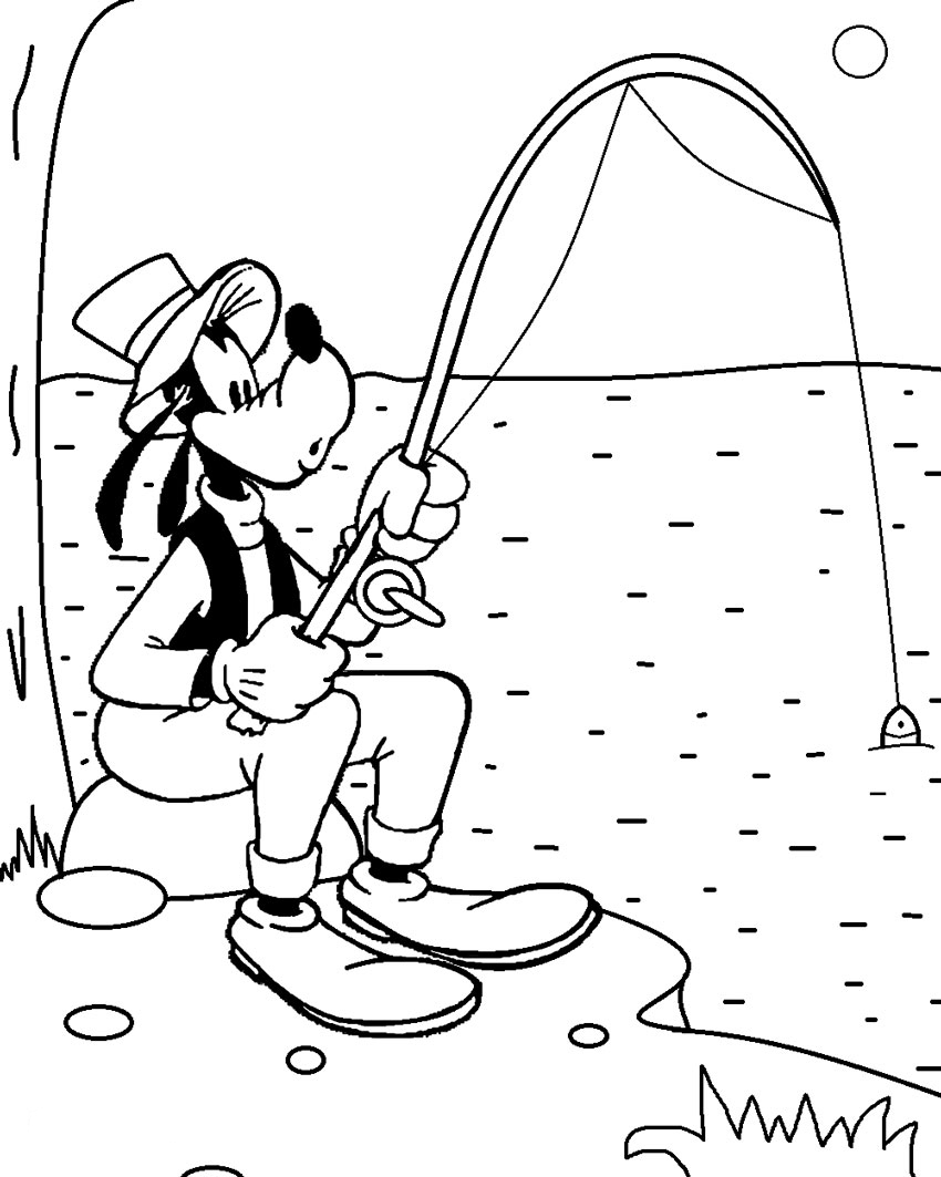 Printable Fishing Coloring Pages