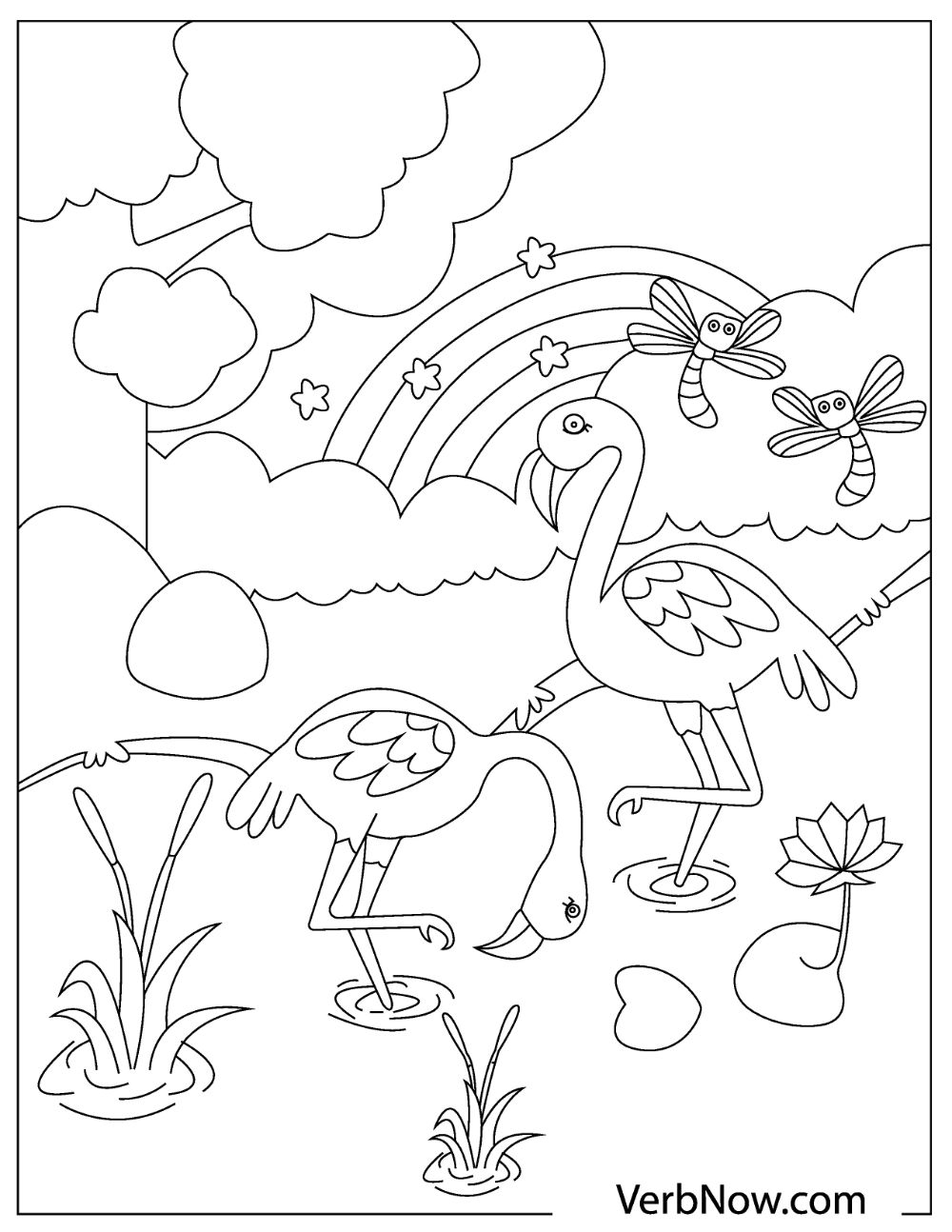 Flamingo Printable Coloring Pages