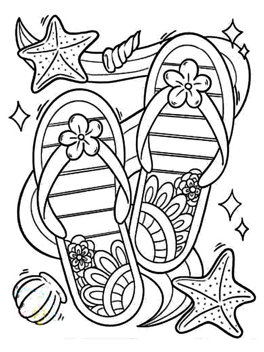 Printable Flip Flop Coloring Pages Printable Flip Flop Coloring Pages