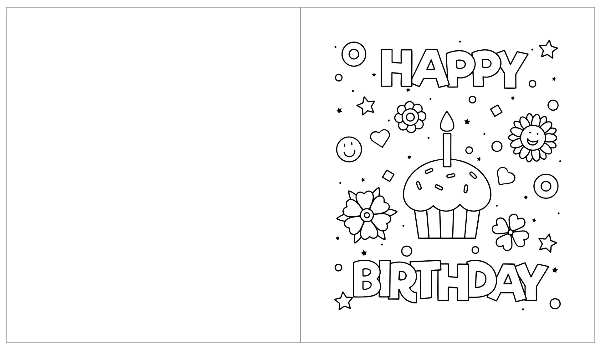 Printable Foldable Birthday Card Printable Foldable Birthday Card