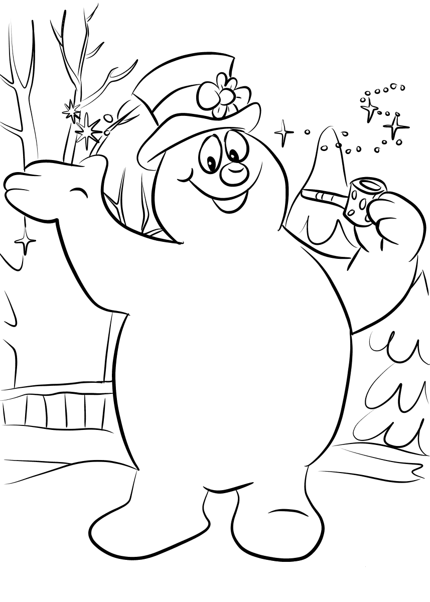 Printable Frosty The Snowman Coloring Pages Printable Frosty The Snowman Coloring Pages