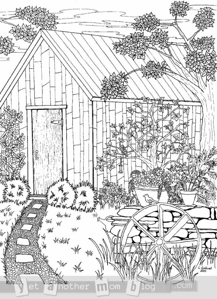 Printable Garden Coloring Pages For Adults Printable Garden Coloring Pages For Adults
