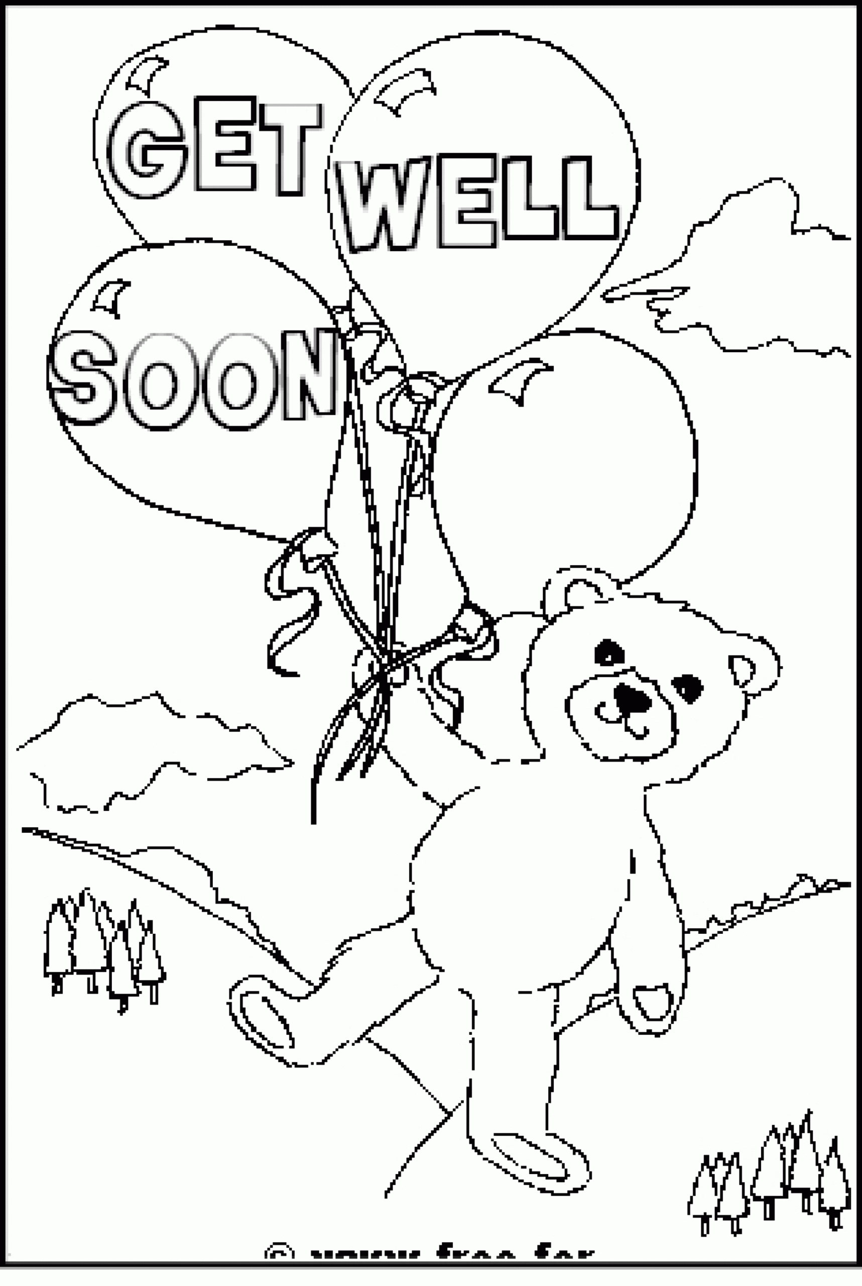 Printable Get Well Coloring Pages Printable Get Well Coloring Pages