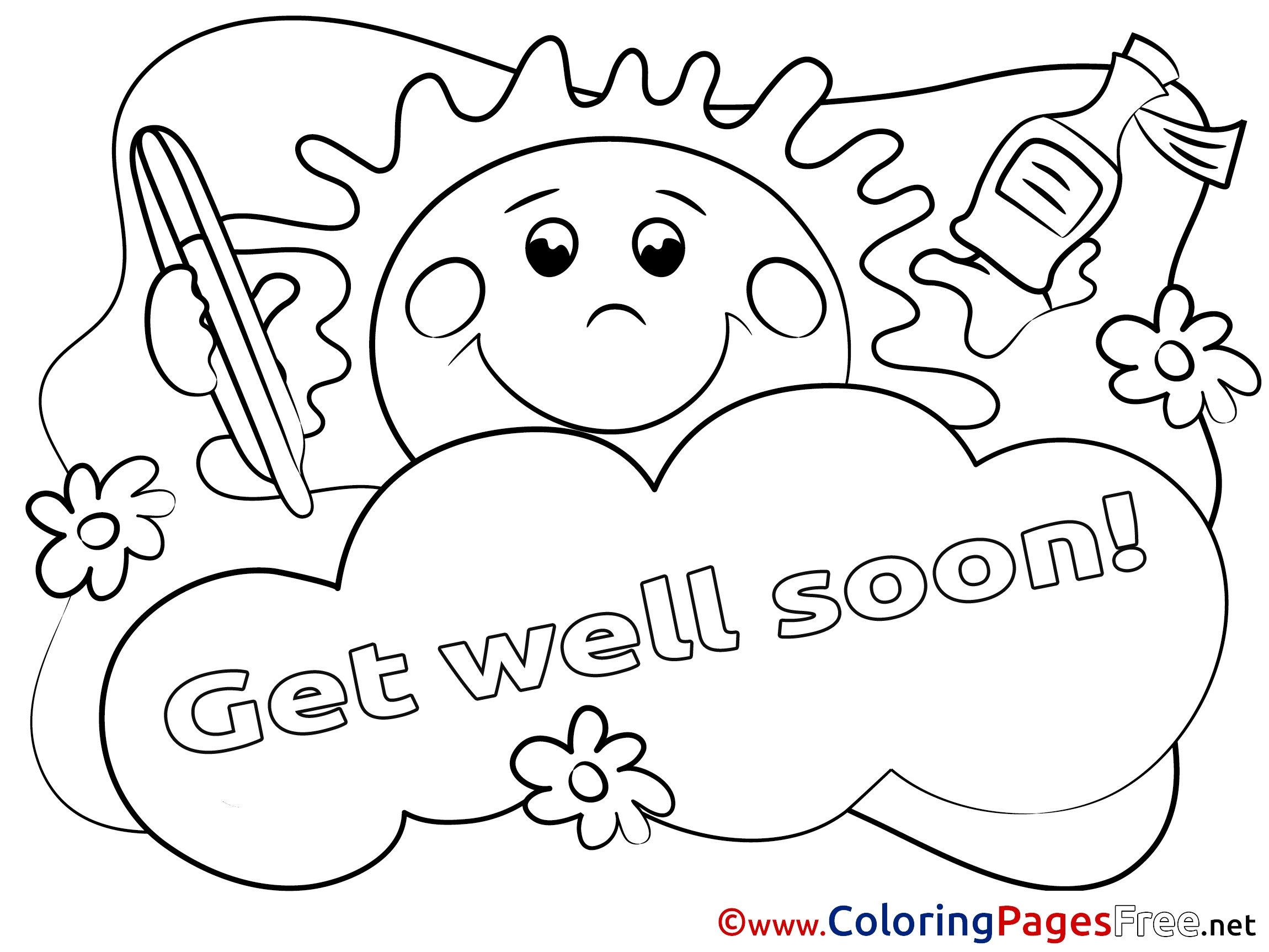 Get Well Soon Coloring Pages Printable Get Well Soon Coloring Pages Printable