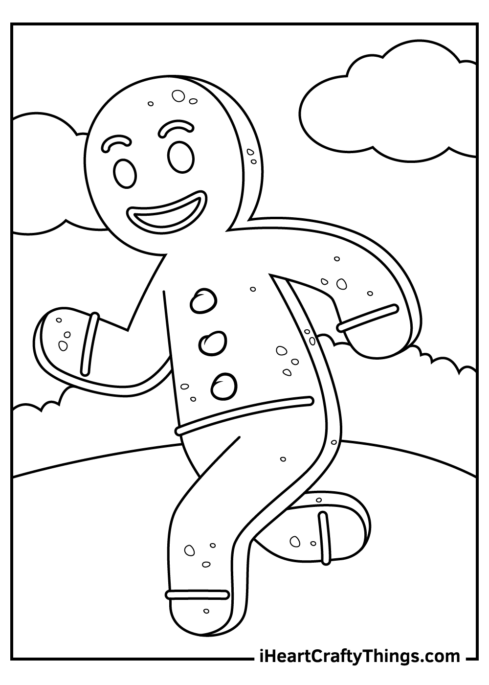 Printable Gingerbread Man Coloring Page