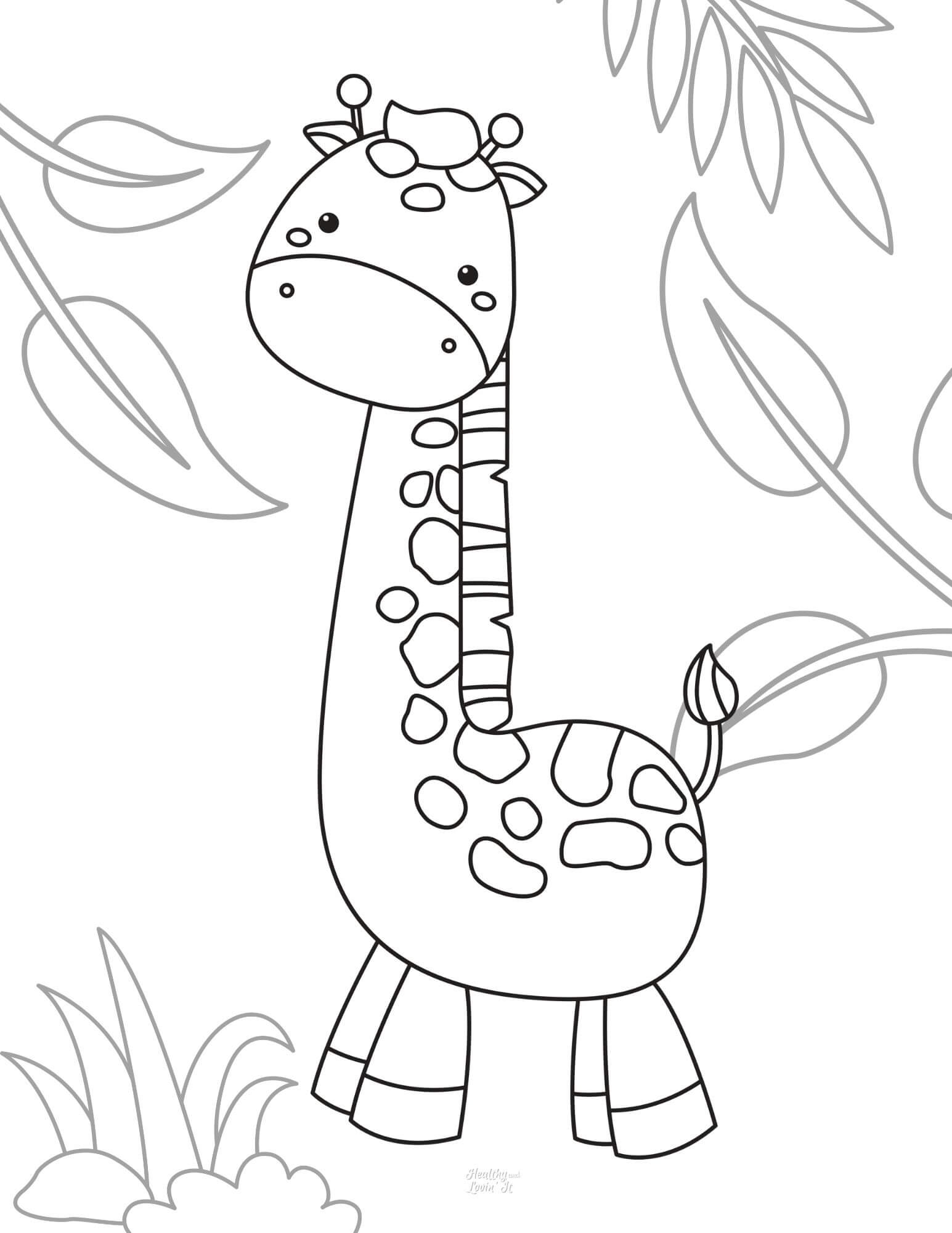 Printable Giraffe Coloring Pages