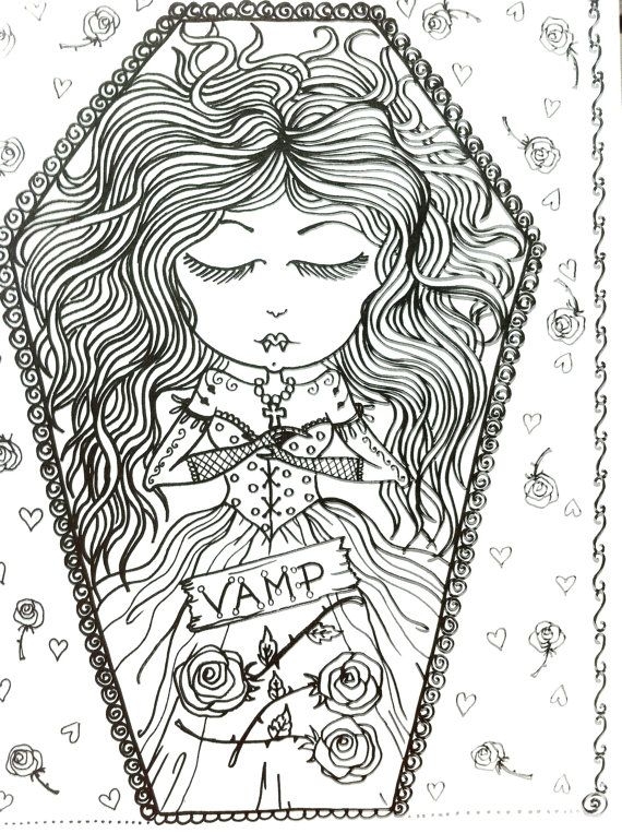 Printable Gothic Coloring Pages