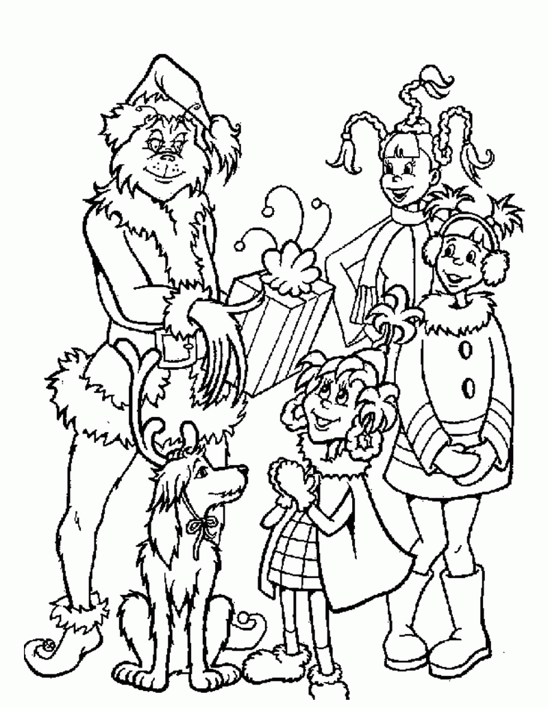 Printable Grinch Christmas Coloring Pages