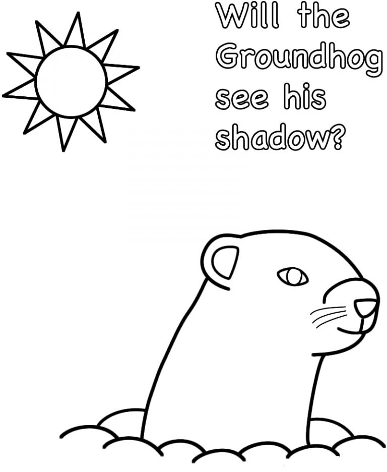Printable Groundhog Template Printable Word Searches