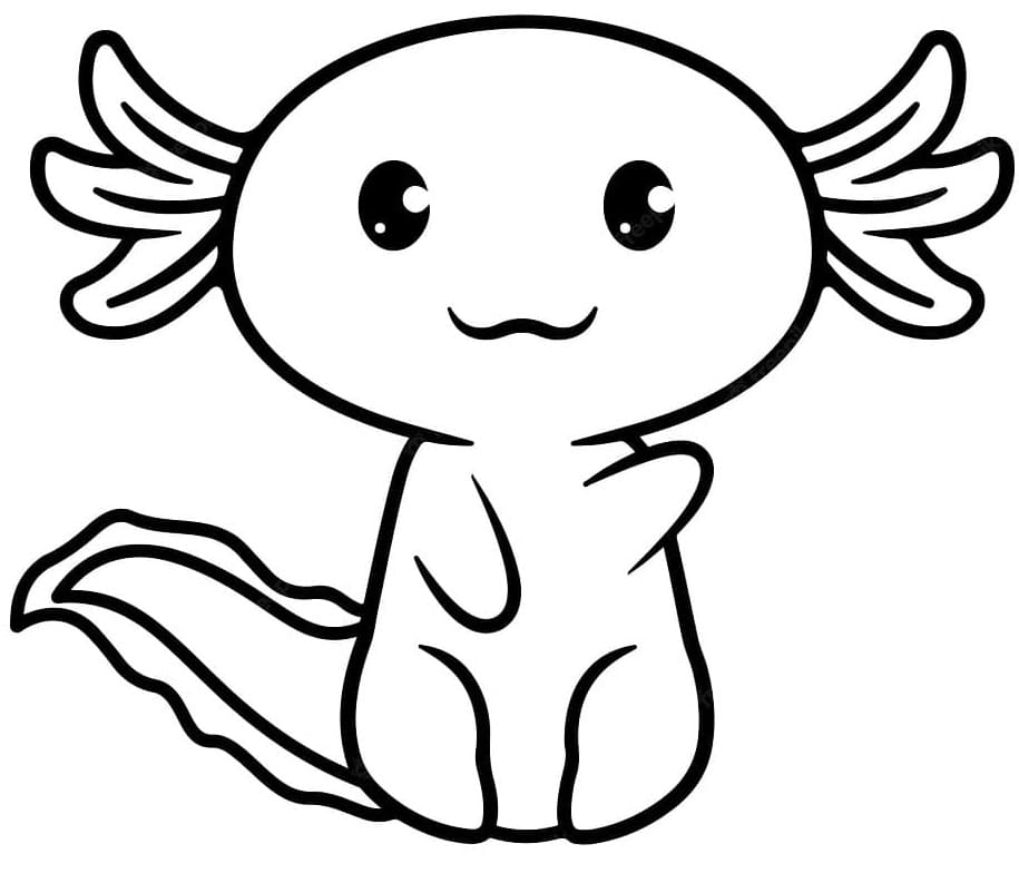 Printable Happy Axolotl Coloring Page Free Download And Print For You Printable Happy Axolotl Coloring Page Free Download And Print For You