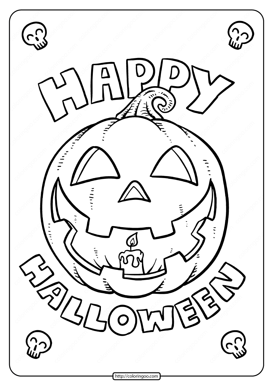 Printable Happy Halloween Coloring Pages Printable Happy Halloween Coloring Pages