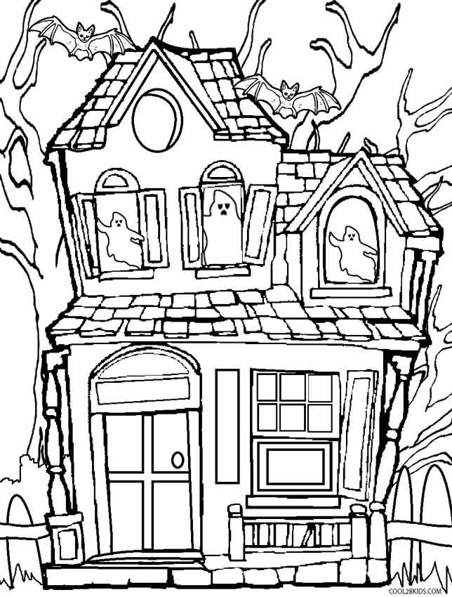 Printable Haunted House Coloring Pages For Kids Cool2bKids Printable Haunted House Coloring Pages For Kids Cool2bKids