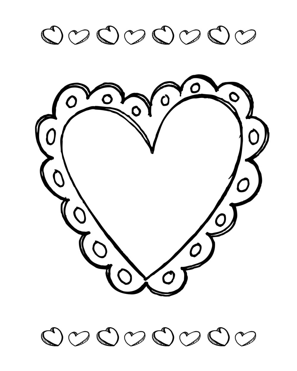 Printable Heart Coloring Pages Printable Heart Coloring Pages