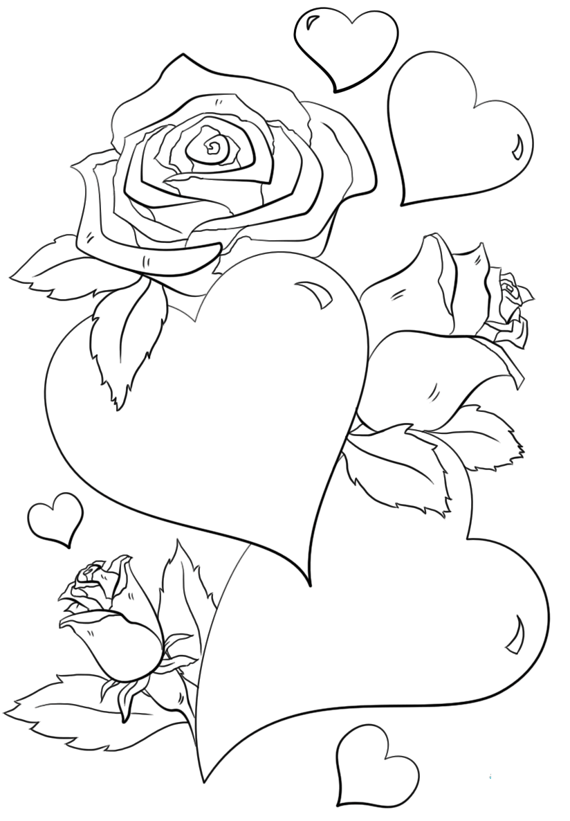 Printable Hearts Coloring Pages Printable Hearts Coloring Pages