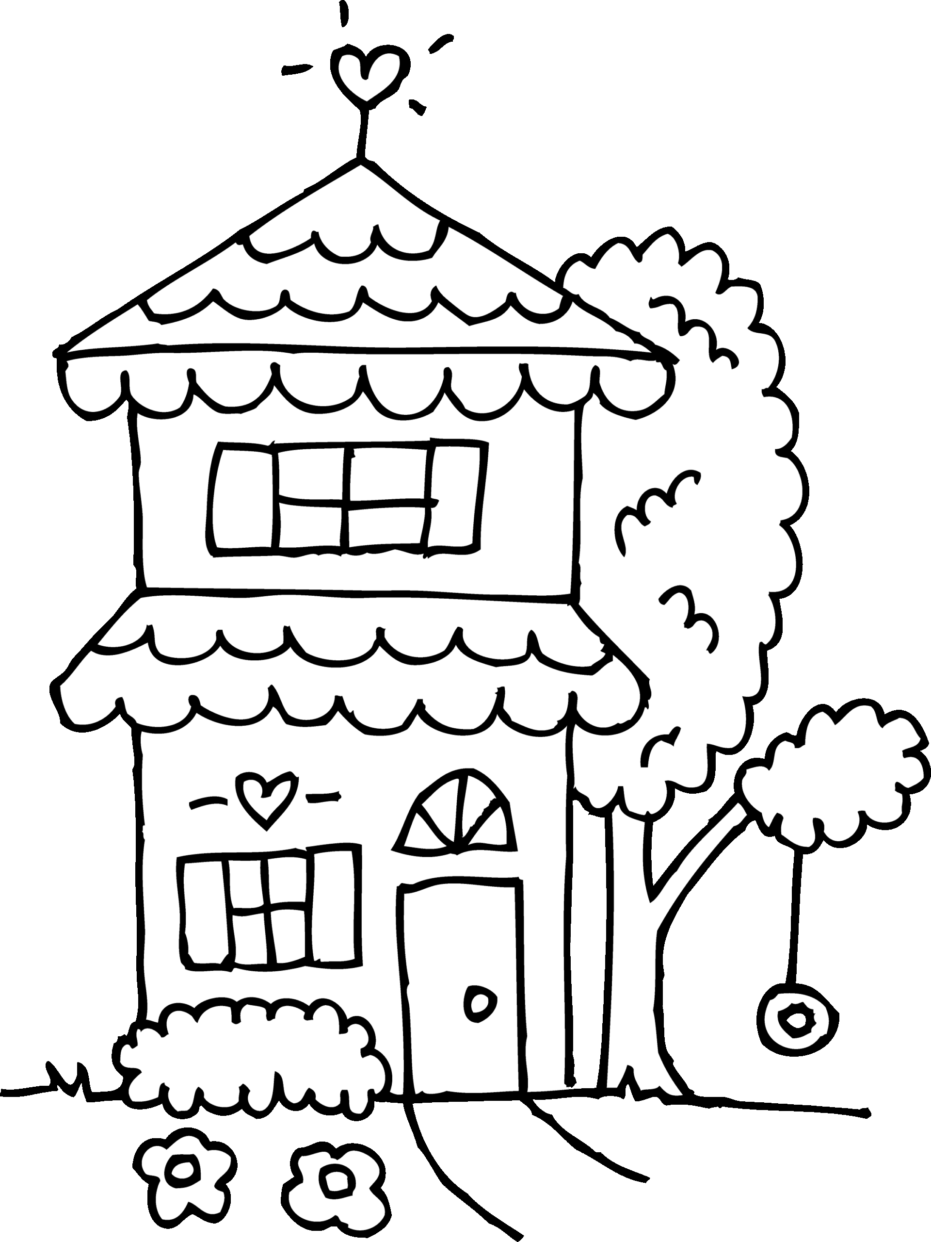 Printable House Coloring Pages Printable House Coloring Pages