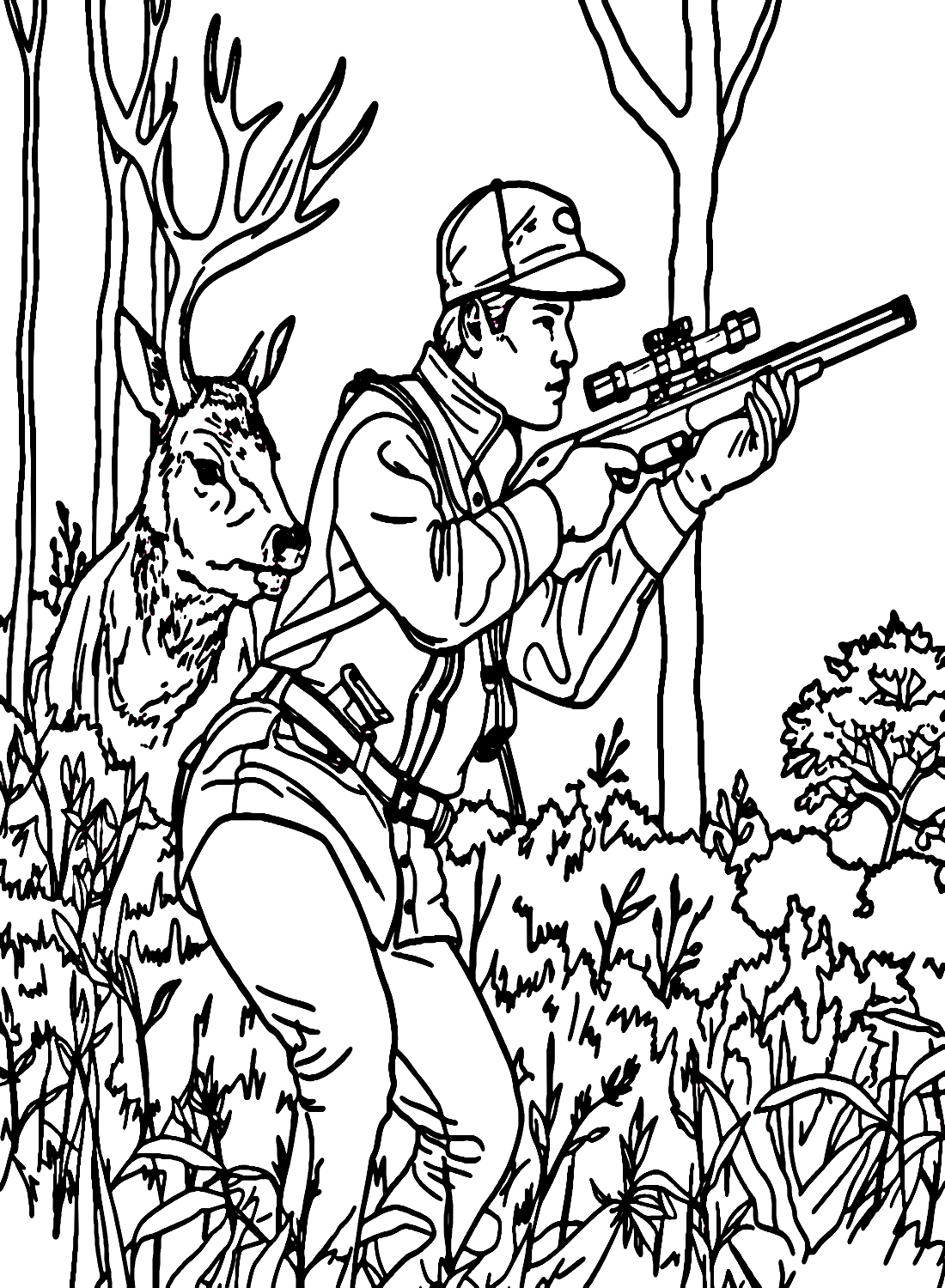 Printable Hunting Coloring Pages Printable Hunting Coloring Pages