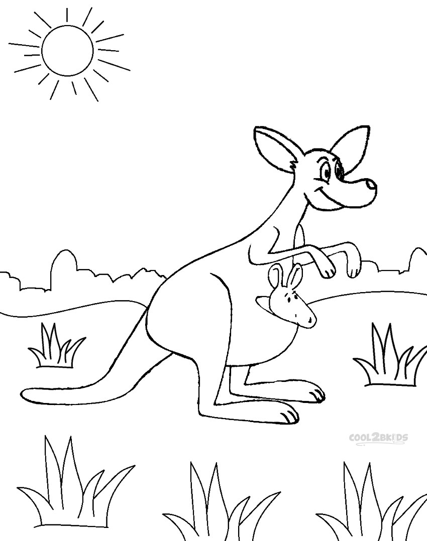 Kangaroo Coloring Pages Printable Kangaroo Coloring Pages Printable