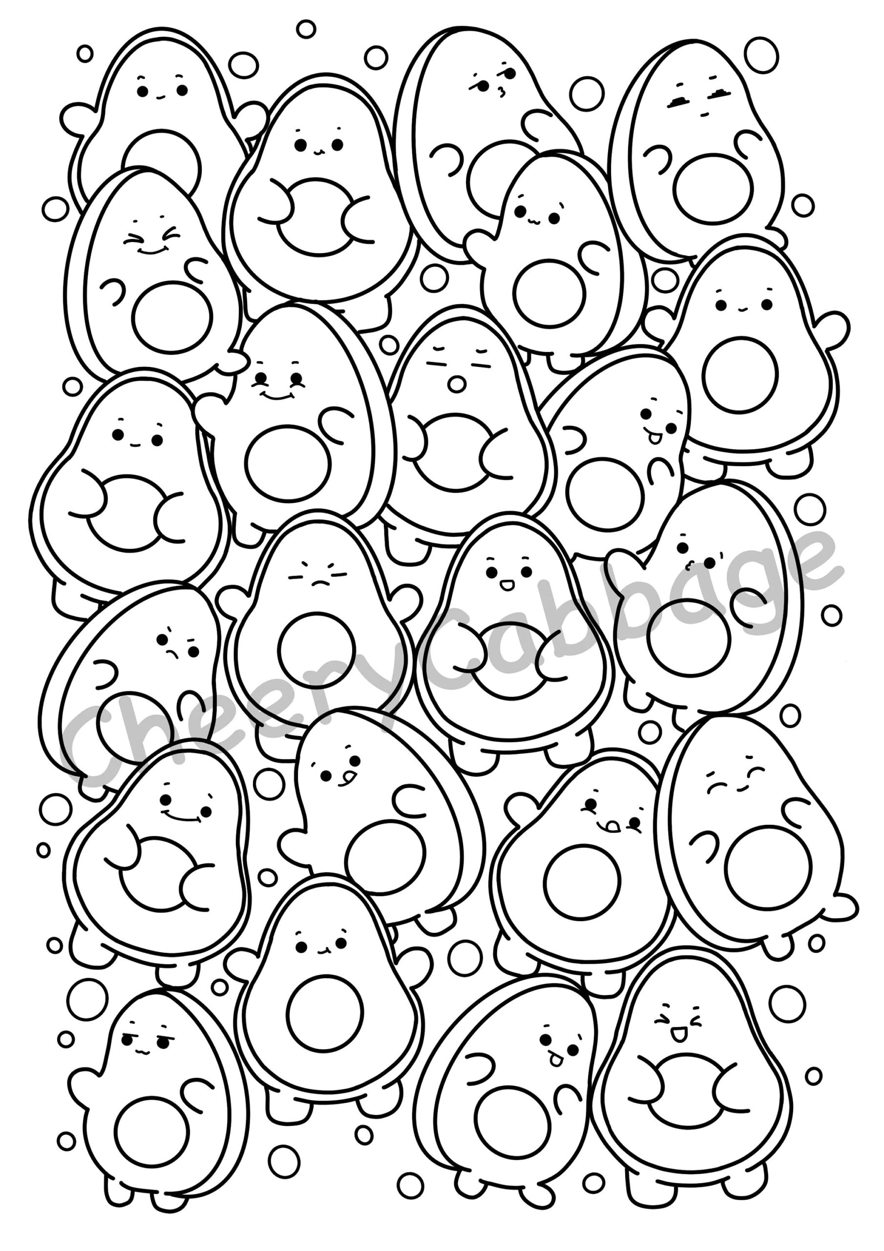 Printable Kawaii Cute Coloring Pages Printable Kawaii Cute Coloring Pages