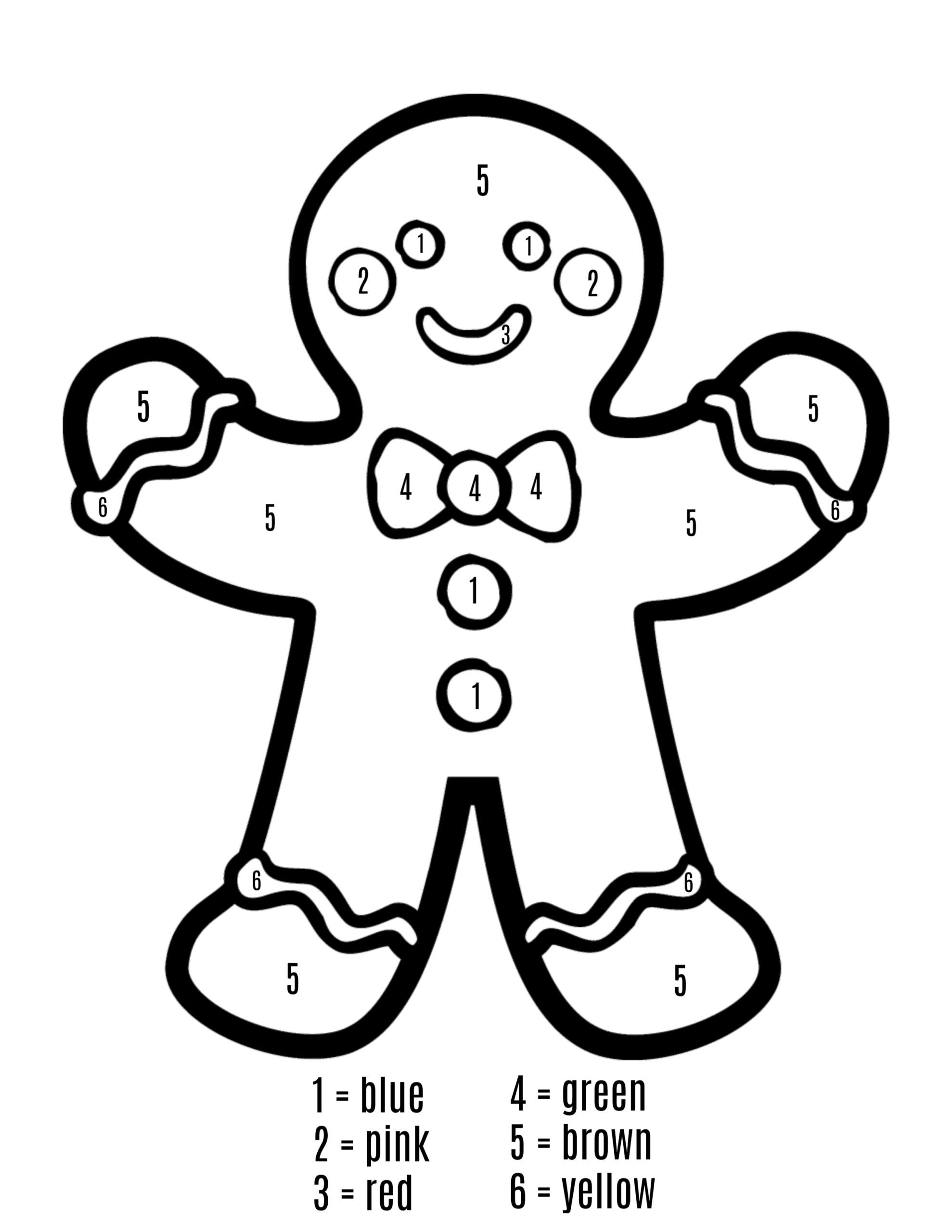Printable Kindergarten Gingerbread Glyph