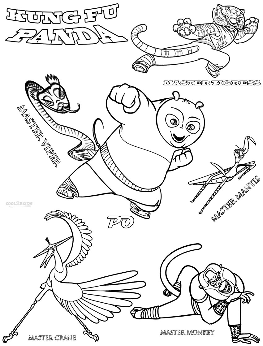 Kung Fu Panda Coloring Pages Printables Kung Fu Panda Coloring Pages Printables