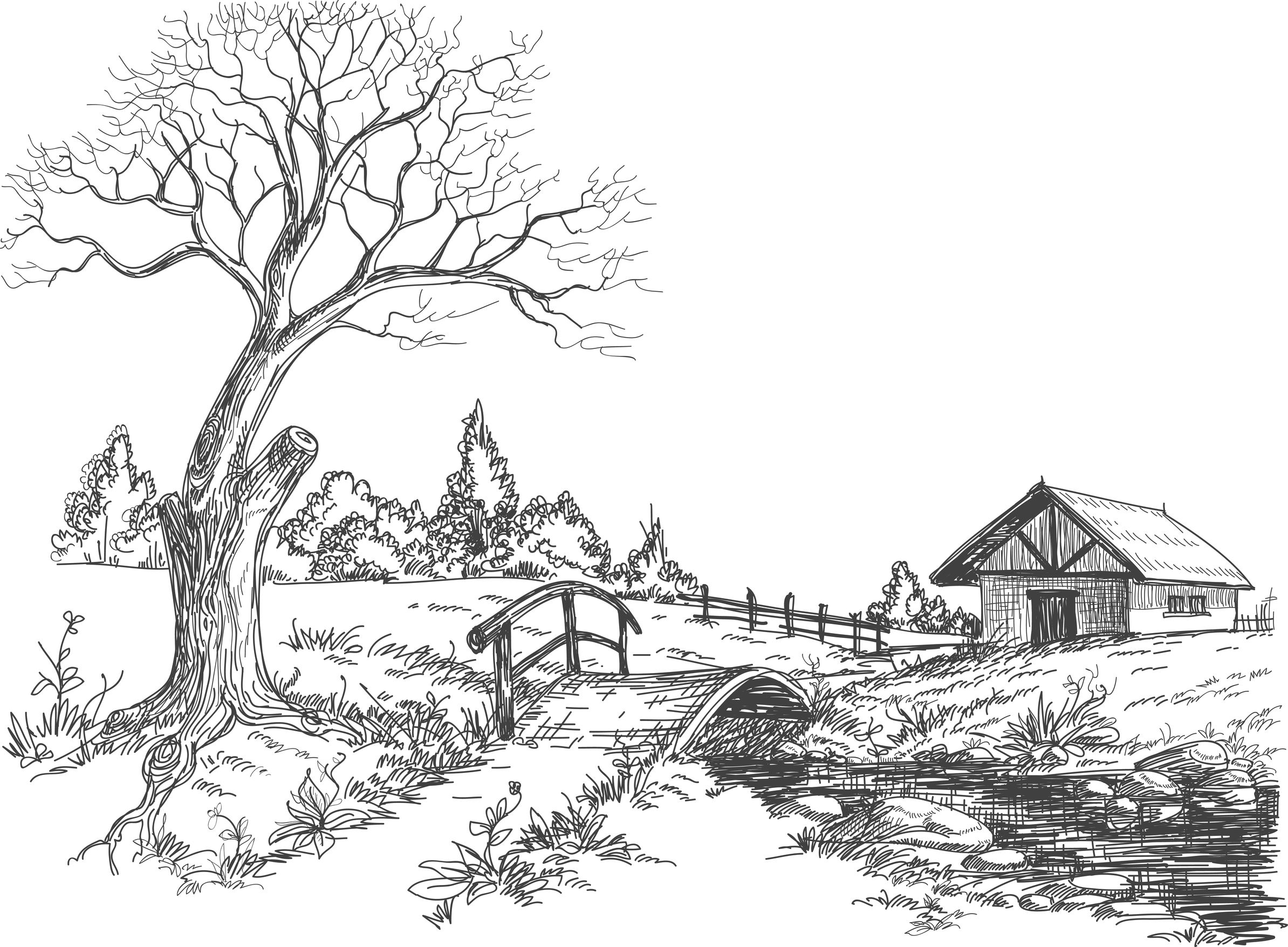 Printable Landscape Coloring Pages Printable Landscape Coloring Pages