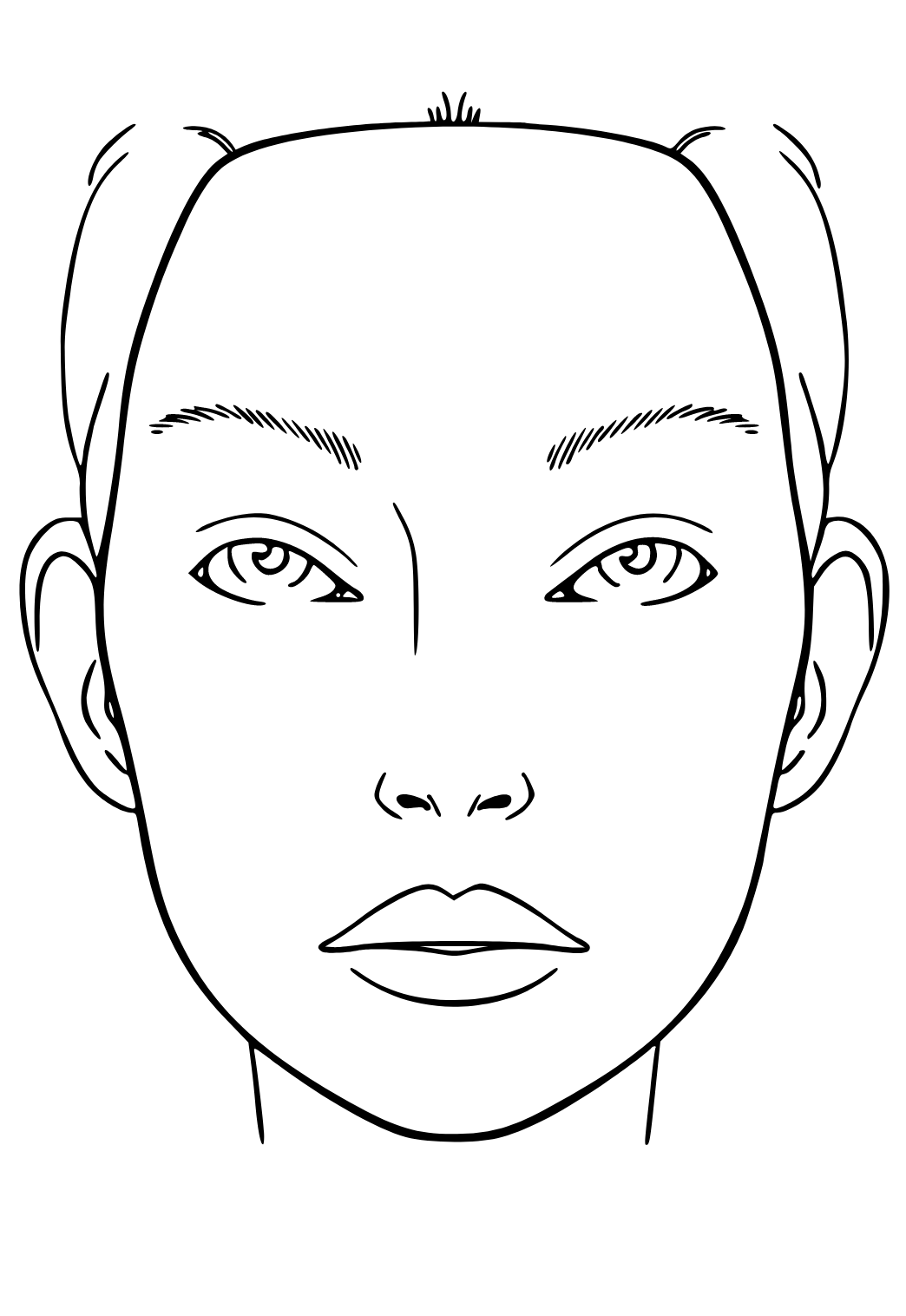 Printable Makeup Face Template Infoupdate Printable Makeup Face Template Infoupdate